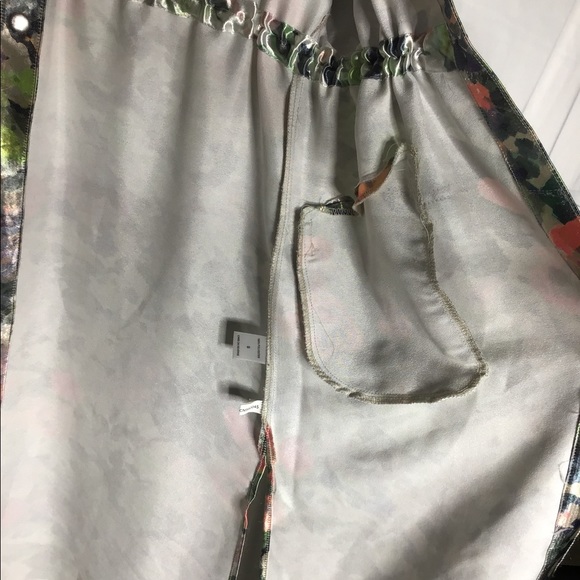 floral 3/4 sleeve long duster lightweight jacket S - Picture 4 of 6